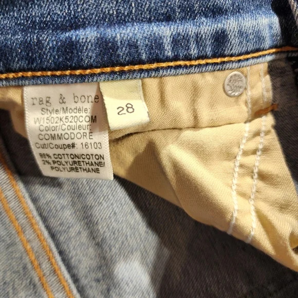 rag & bone Light Blue Distressed Skinny Jeans - Picture 3 of 5